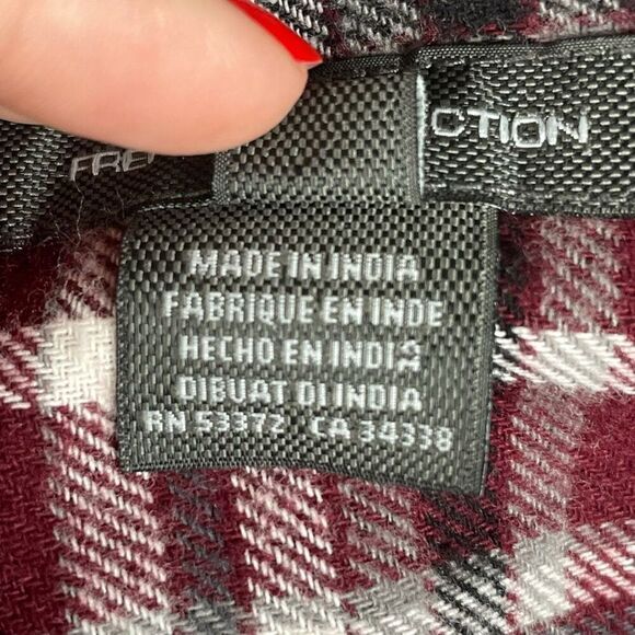 French Connection Flannel Panita Popover Oversized Tunic - Women’s M - Picture 6 of 8